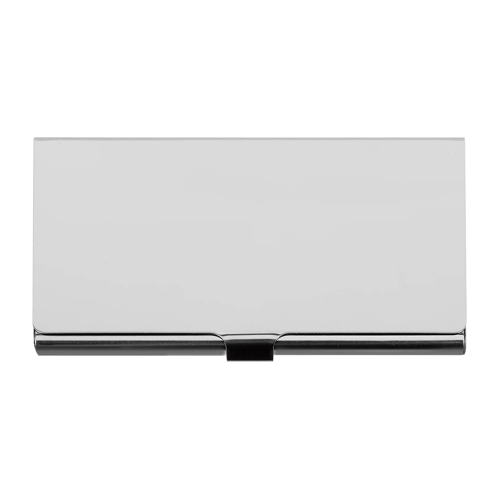 

Foxnovo Sleek Metal Business Card Holder Silver Stainless Steel Credit Card Case for 20 Cards Name Holder Business Case