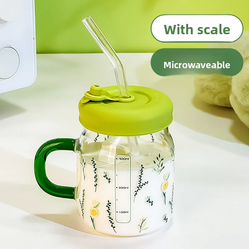 

Office Milk Glass Cup with St Women's New 2026 Model Heat Resistant Microwave Se Water Cup Scd Design Antibacterial