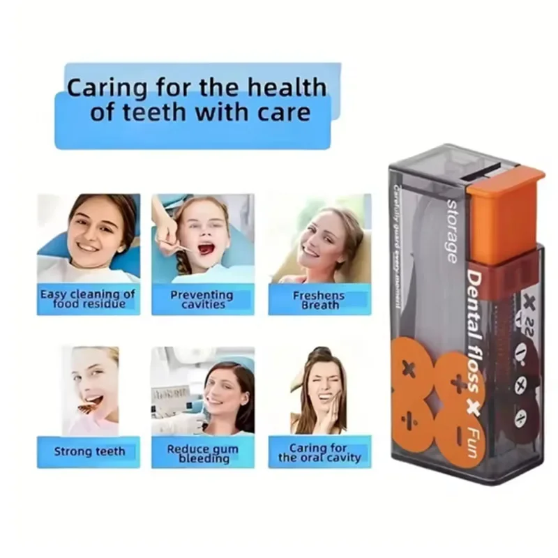 Portable Automatic Dental Floss Box Press‑Pop Up Floss Pick Dispenser Refillable Travel Oral Care Storage Case For Disposable