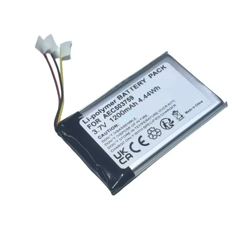 New AEC503759 3.7V 1200mAh Wireless Gaming Headset Replacement Battery for SteelSeries Arctis 7 Rechargeable Battery