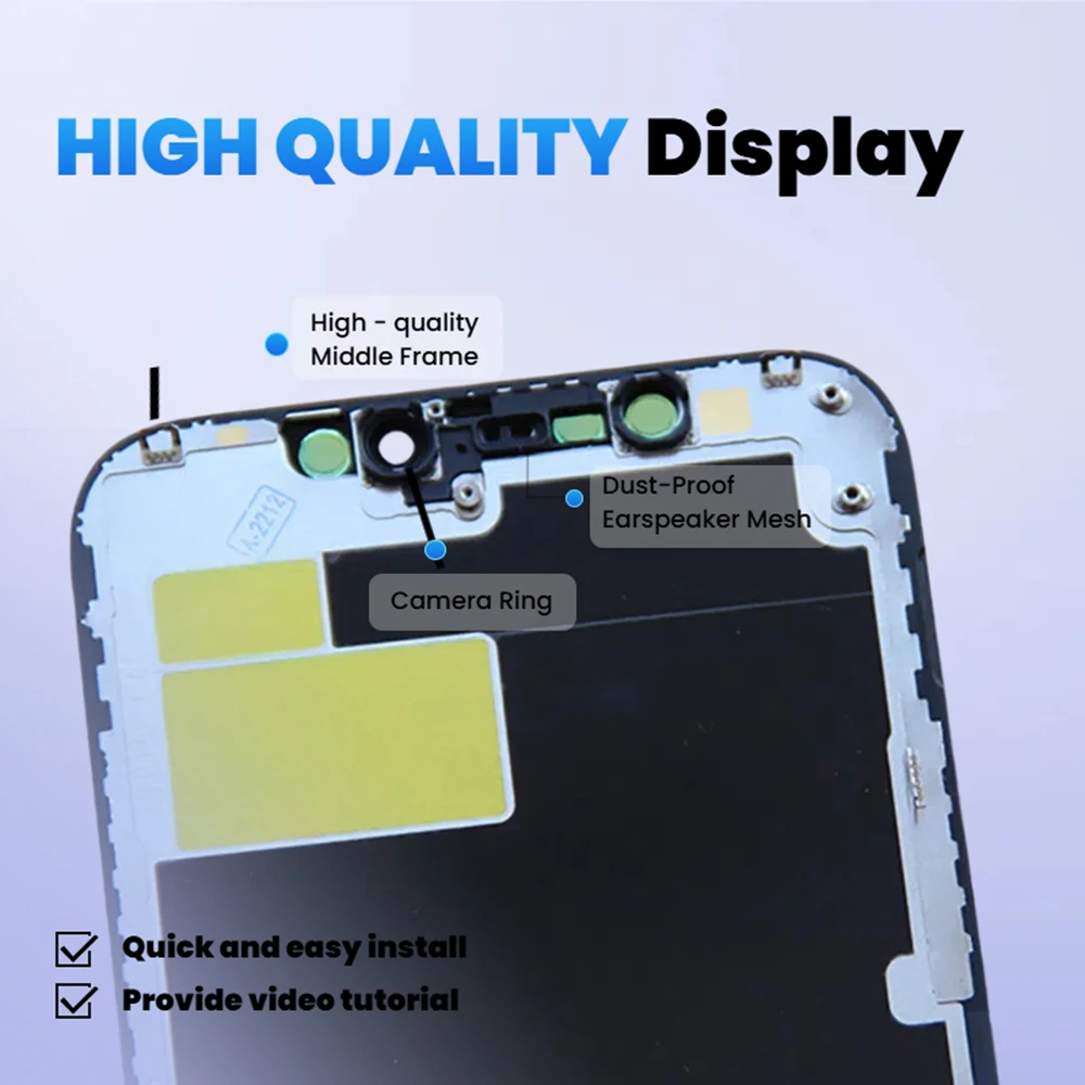 LCD Display for iPhone 12 12Pro Touch Screen Replacement for iPhone 12 Pro FHD Incell Support Face ID True Tone IC Transplant