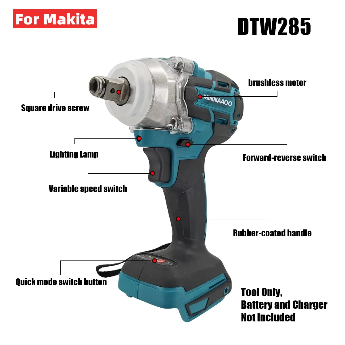 For Makita 6Ah 18V Li-ion Battery | Perfect Replacement for BL1860B/BL1850B/BL1840/BL1830B/BL1860/BL1850,for Makita DTW285