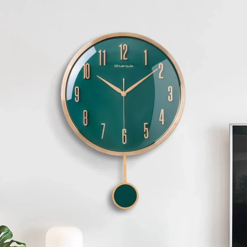 Fashion Light Luxury Clock Wall Silent Aesthetic Interior Art Living Room Fashion Clock Wall Creative Reloj De Pared Decoration
