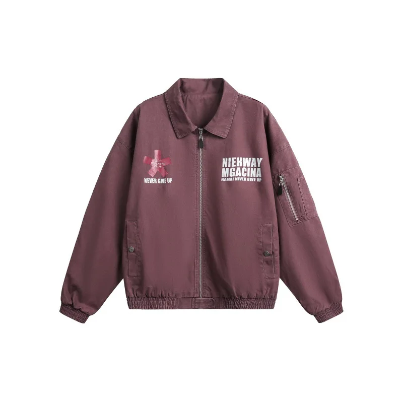 سترات عمل للرجال من قماش الدنيم المغسول بالقطن 100%، سترة خارجية بتصميم طباعة حروف قديمة للرجال، معاطف رجالية كبيرة الحجم