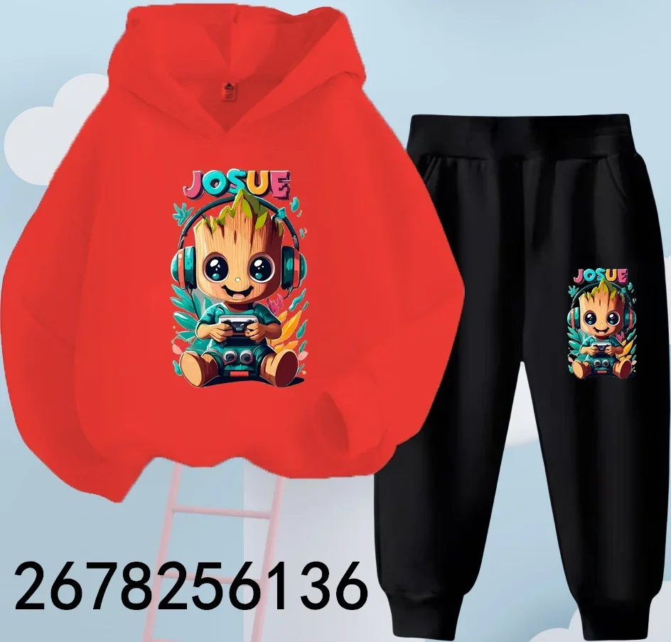 Game play Patterns Kids Autumn Spring Tracksuits 3-14 Years Boys and Girls Hoodie+Pants 2pcs Children Daily Outfits Clothes Sets