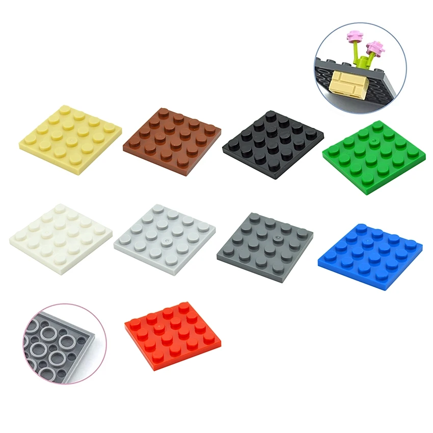 30PCS 4x4 Dots DIY Building Blocks 4*4 Dots Thin Figures Bricks Educational Creative Size Compatible With 3031 Toys for Children