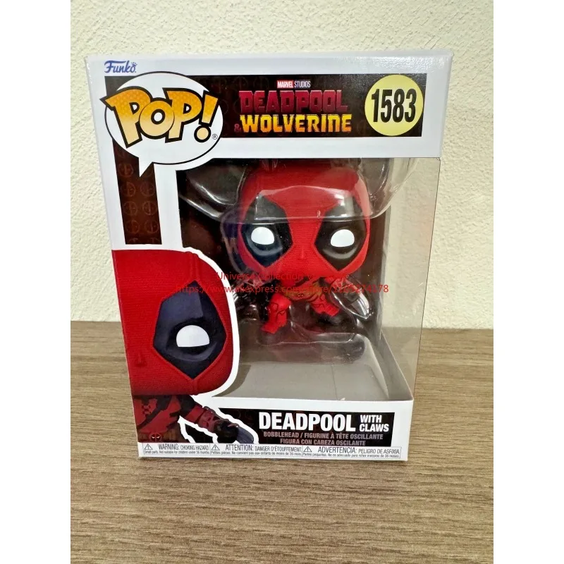 New Funko Pop Deadpool & Wolverine Series Rare No 1583 Deadpool With Claws Figure Desktop Ornament Collection Gift