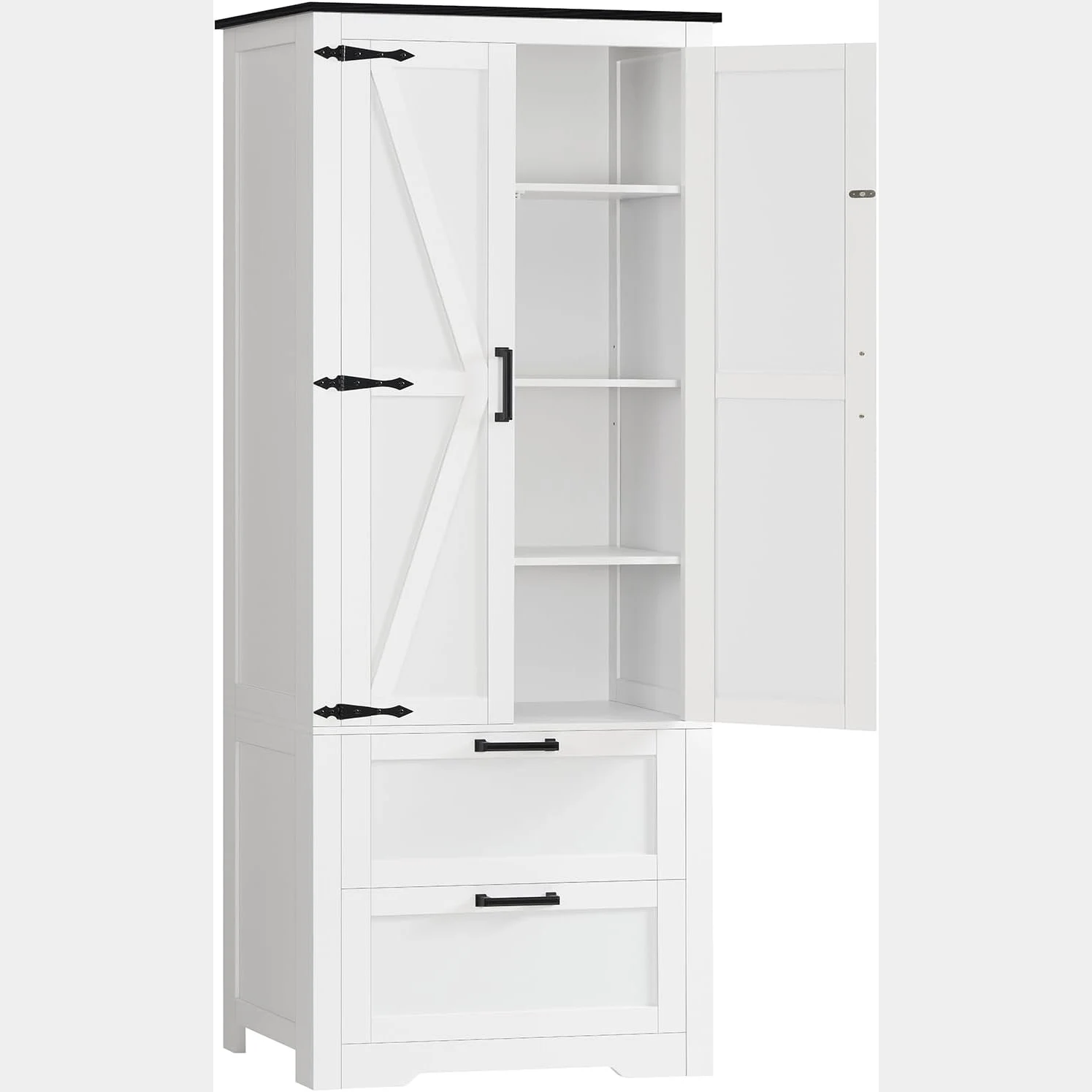 Storage Cabinet with Doors & Adjustable Shelf