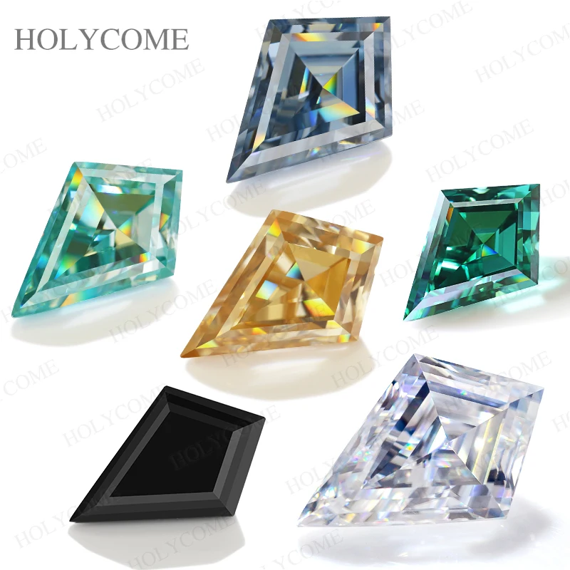 

0.35-10CT Kite Cut Moissanite Gemstones VVS1 Multicolor Loose Stone Beads for Jewelry Rings Making Pass Diamond Test DIY