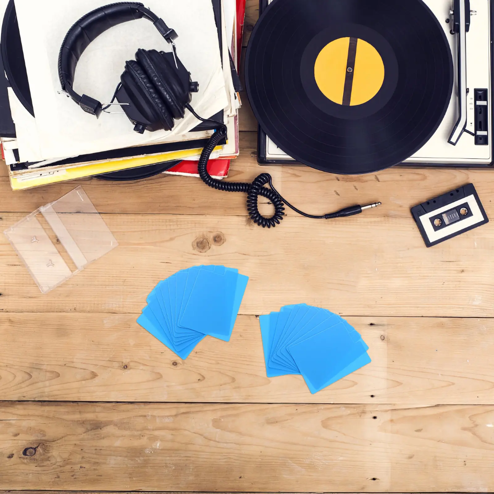 50Pcs Vinyl Album Dividers DIY Writable Record Shelf Separators for Home Audio Room Professional Music Store Organizer Tool