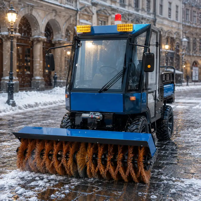 Sidewalk Snow Sweeper for Efficient Snow Clearing Customized Stable Drive Winter Road Sweeper for Resort Walkways