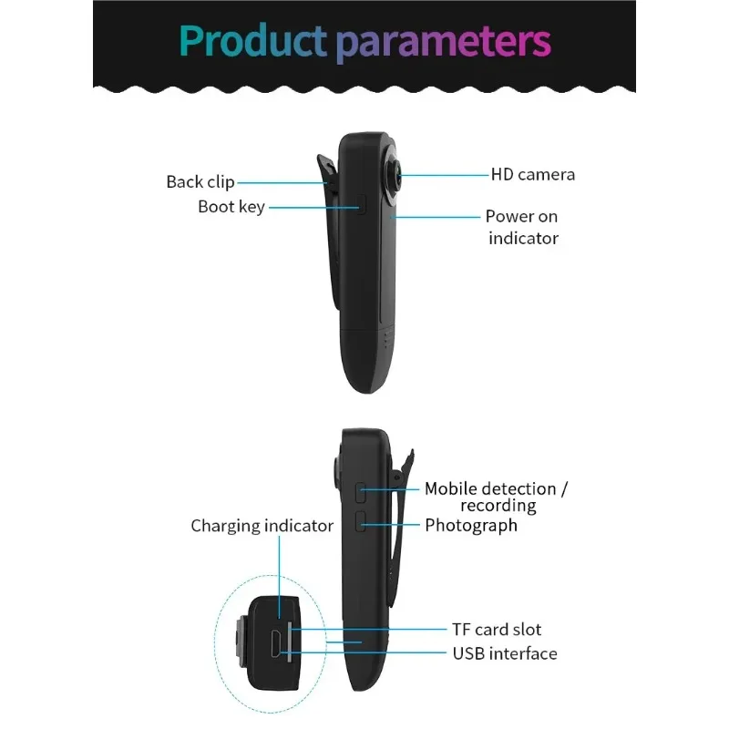 소형 HD 1080P 미니 카메라 클립 디지털 바디캠 비디오 레코더 나이트 비전 모션 감지 PC 웹캠 캠코더 마이크로 바디캠