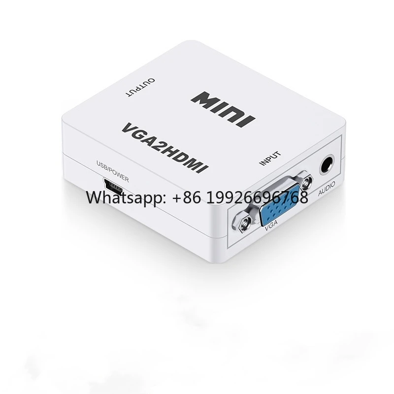 1080P MINI VGA Female to HDMI Converter for PC Laptop Monitor with Audio Port