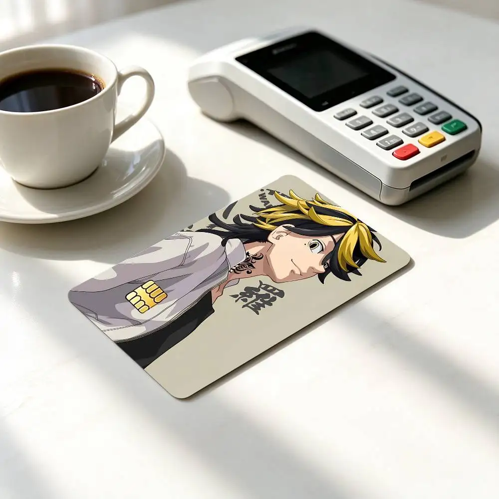 Kazutora Hanemya Tokyo Revengers  Credit Card HD Stickers Small Chip Waterproof Sticker Game Card Decal Gift