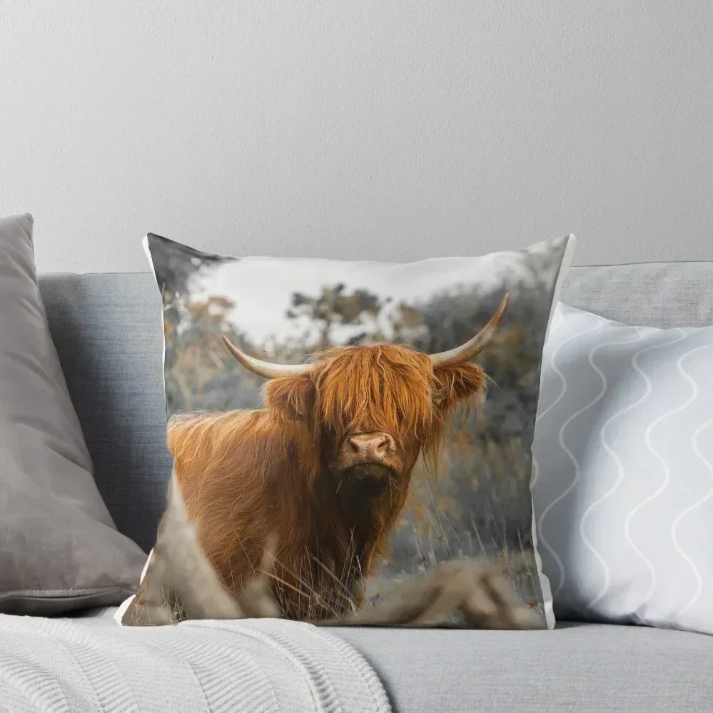 

Scottish Highland Cow Throw Pillow Christmas Covers For Cushions Decorative Cushion Cover Anime pillow pillowcase pillow