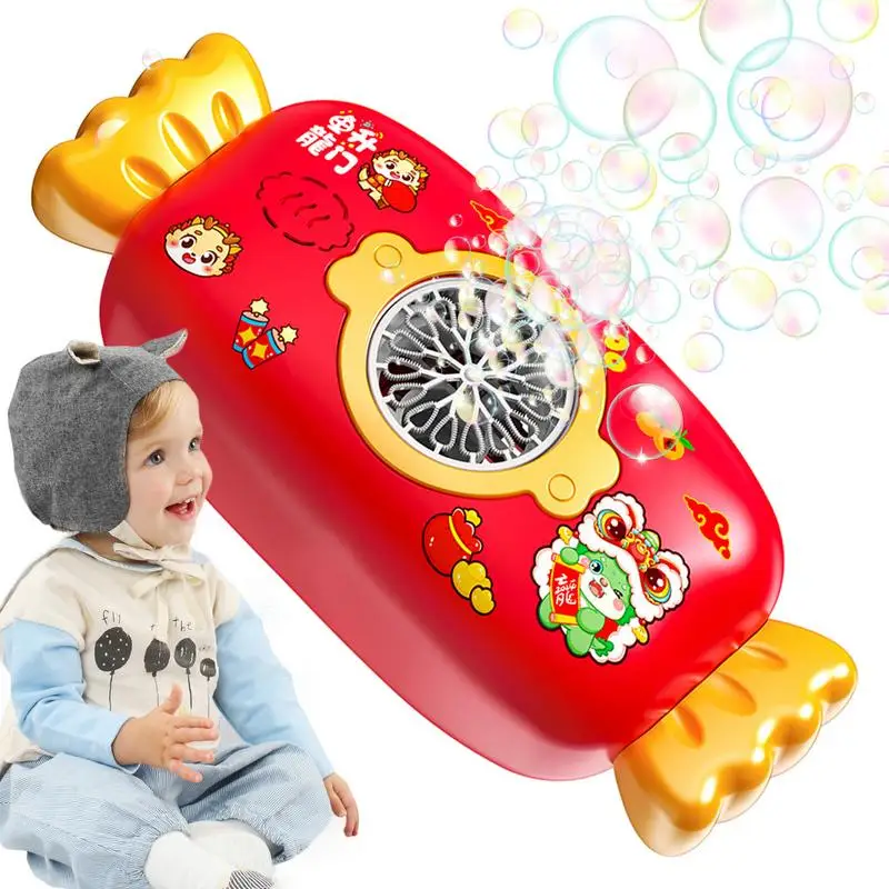 Máquina automática de burbujas en forma de caramelo para niños, juguete de burbujas de jabón, regalo