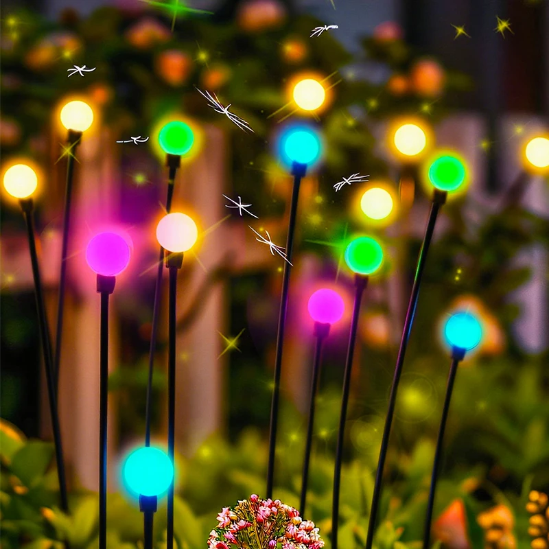 Solar Firefly Lights Outdoor Waterproof LED Solar Garden Lights for Yard Patio Landscape Outside Decorations Light