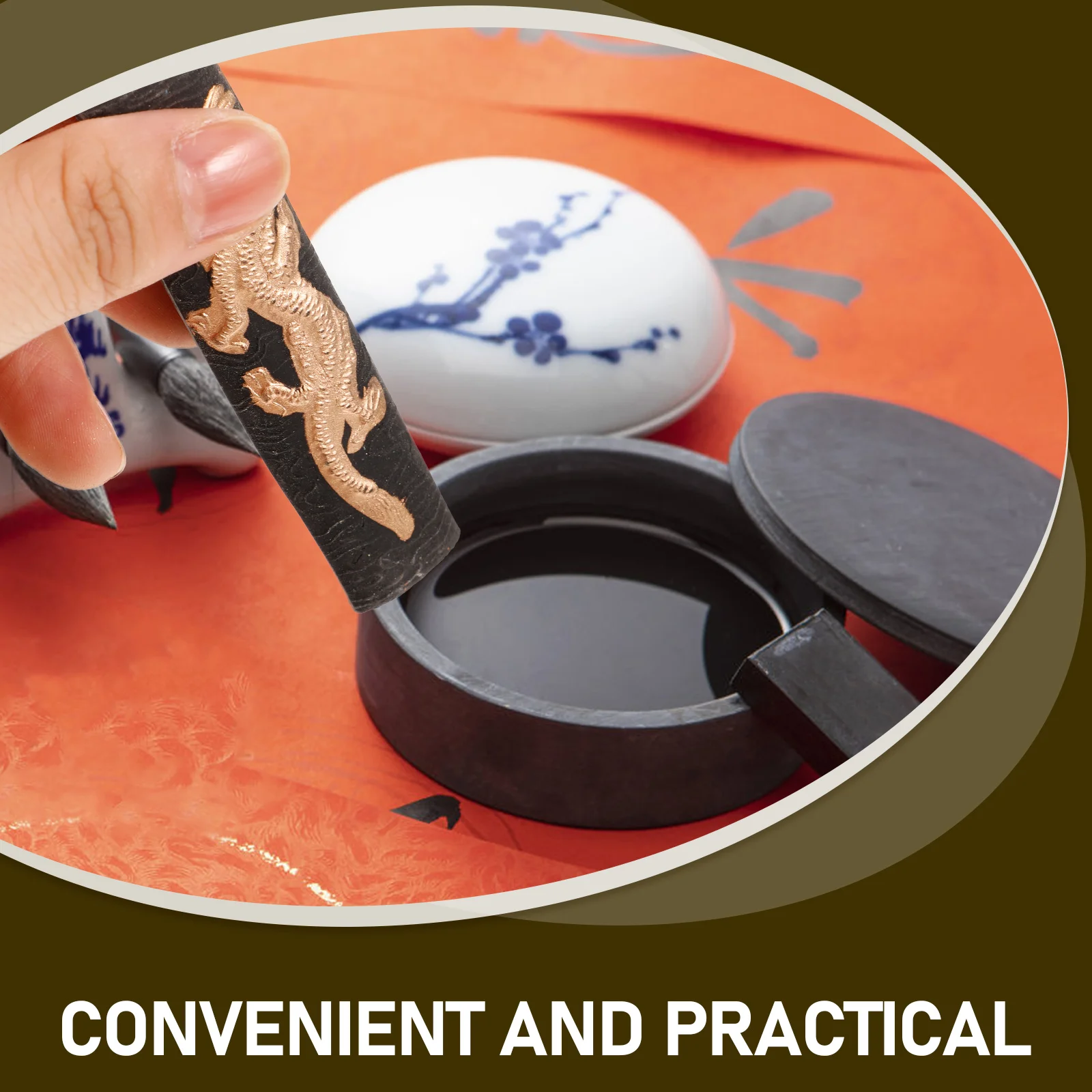 7Pcs Colored Traditional Chinese Ink Stick for Writing Drawing Calligraphy Ink Stick Student Practicing Supplies