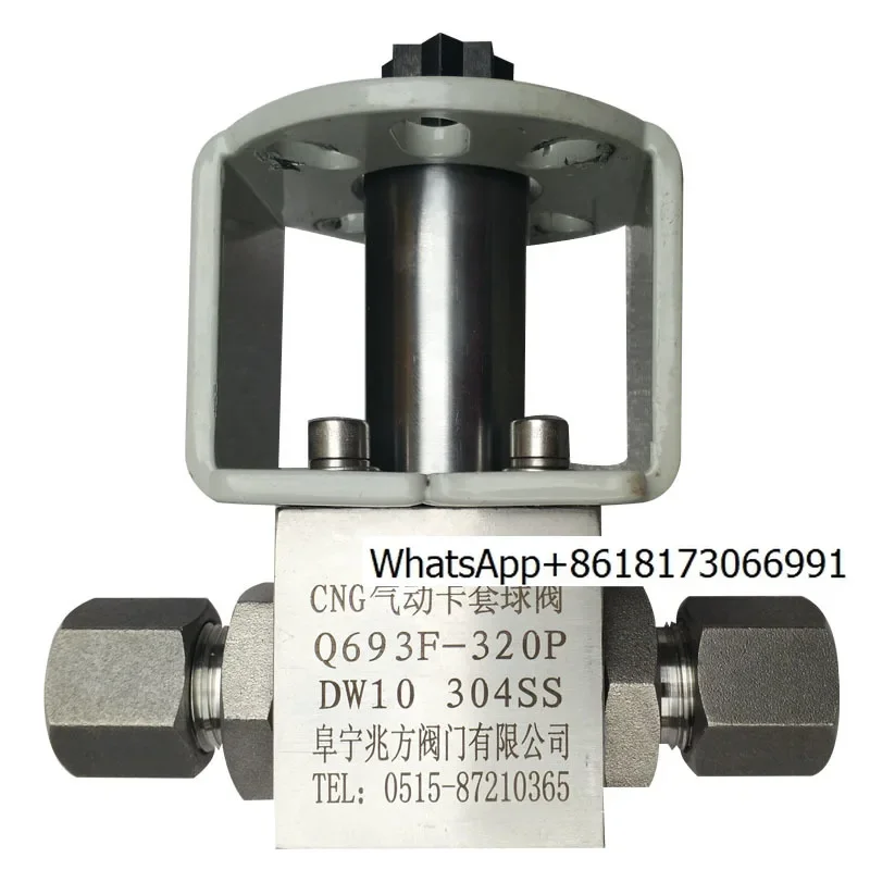 304 Pneumatic and Electric Matching Bracket Hydraulic Glue In-jection Gas Station High-pressure Ferrule Ball Valve Body