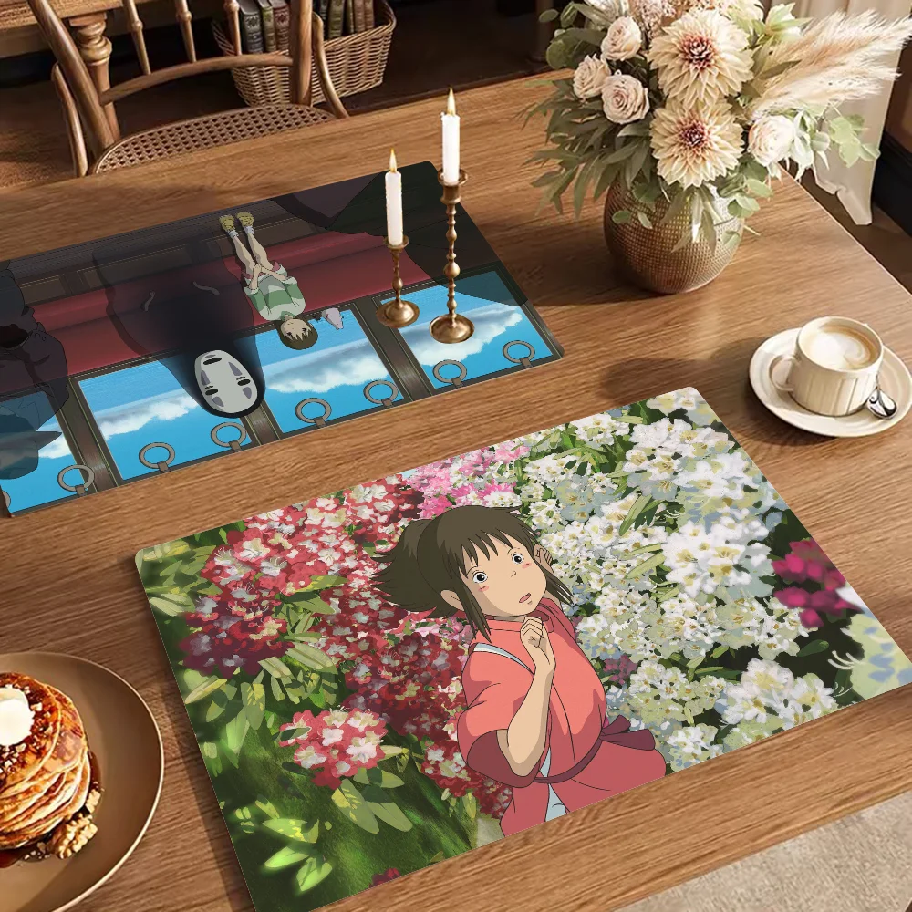 Anime Studio G-GhibliS Absorbent Drain Mat Countertop Dry Mats Printed Coffee Machine Draining Pad Kitchen Table Tableware