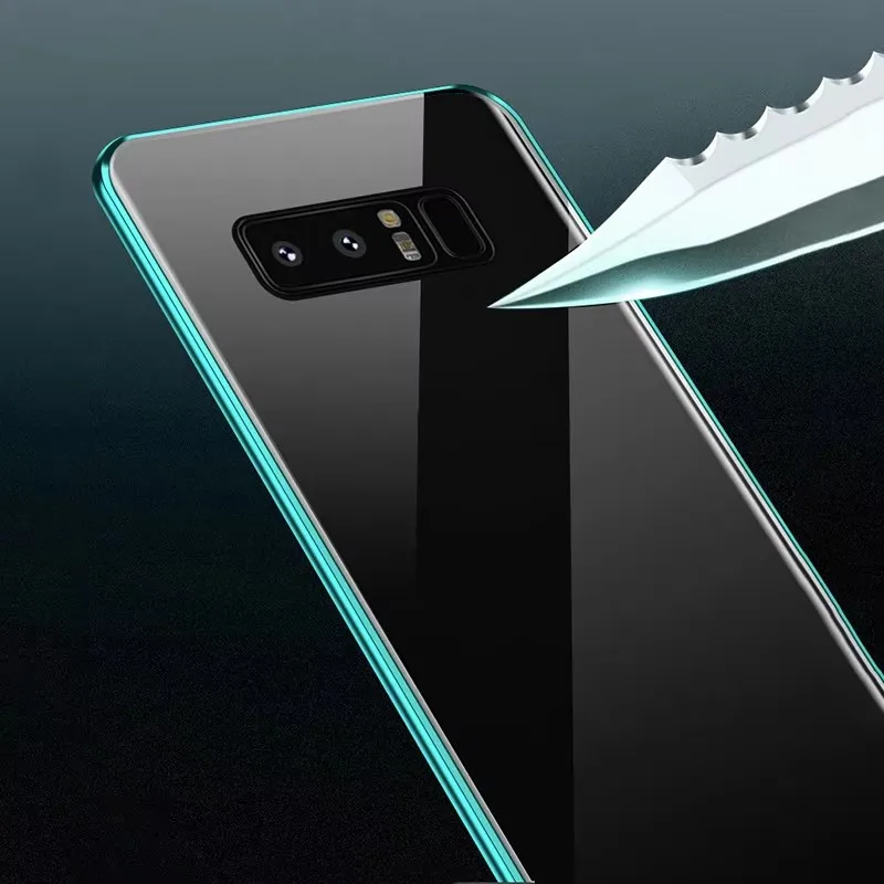 حافظة زجاجية مغناطيسية حماية 360 لهاتف سامسونج جالاكسي S23 S24Ultra S21 S20 FE S9 S10 نوت 20 10 9 8 Lite Plus A72 غطاء خلفي جانبي #3