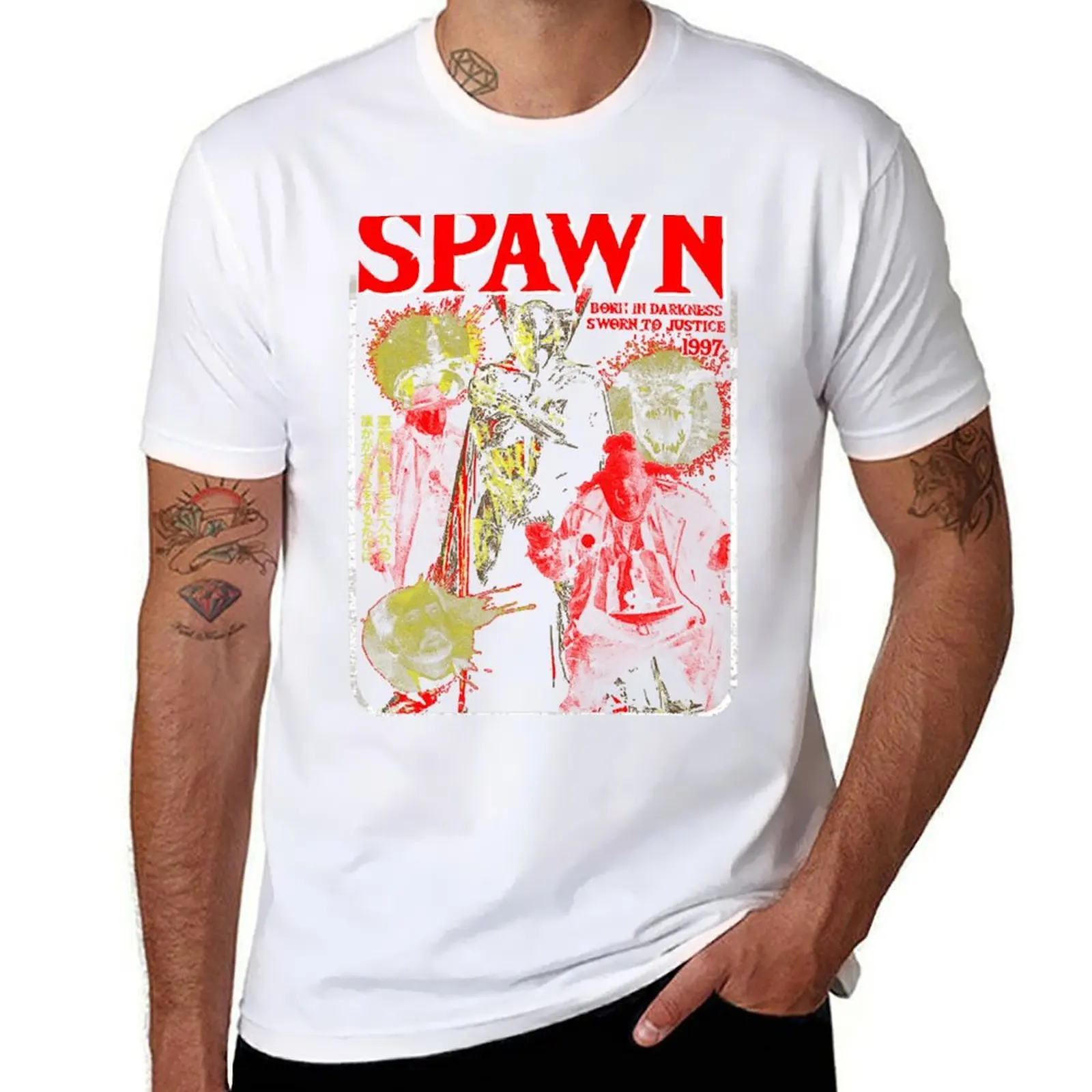 

Spawn - Born In Darkness T-Shirt cotton t shirts man 100% t shirt man plain T-Shirt