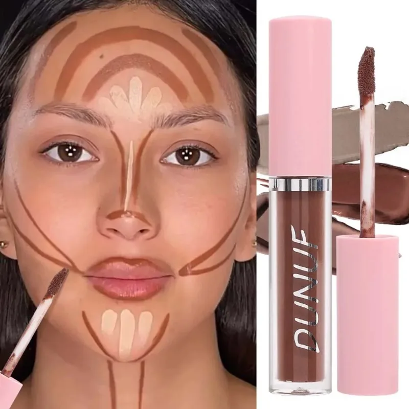 3d Gezicht Markeerstift Contour Schaduwstok Matte Vloeibare Vochtinbrengende Concealer Pen Driedimensionale Neusschaduw Bronzers Make-Up