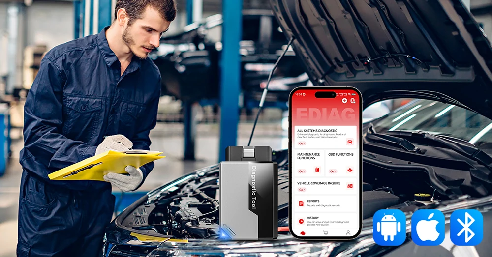 2026 Neues KINGBOLEN Ediag Elite Auto-Diagnosetool mit lebenslanger kostenlosen Nutzung, alle Systeme, 15 Reset-Funktionen, bidirektionale ECU-Kodierung, Auto-OBD2-Scanner – Detail 3