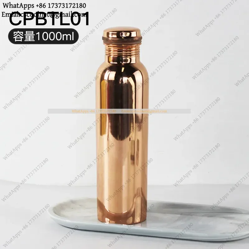 k3 Handmade Pure Copper Water Bottle | Portable Leakproof for Outdoor Travel & Home