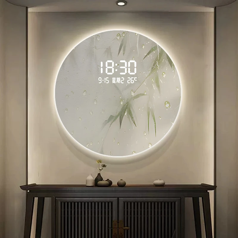 

2025 New Model Entrance LED Wall Lamp, Round Wall Lamp, Dining Room, Living Room, Electronic Clock, Entrance Hall, Tea Room