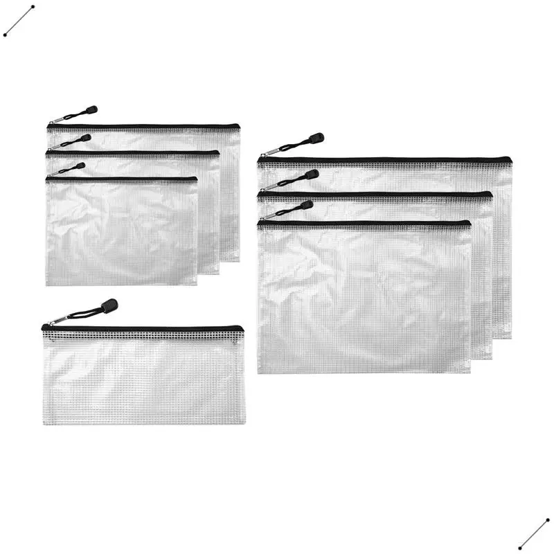 21Pack Zipper Pouch(7 Sizes)For School Office Supplies Cross Stitch Organizing Storage