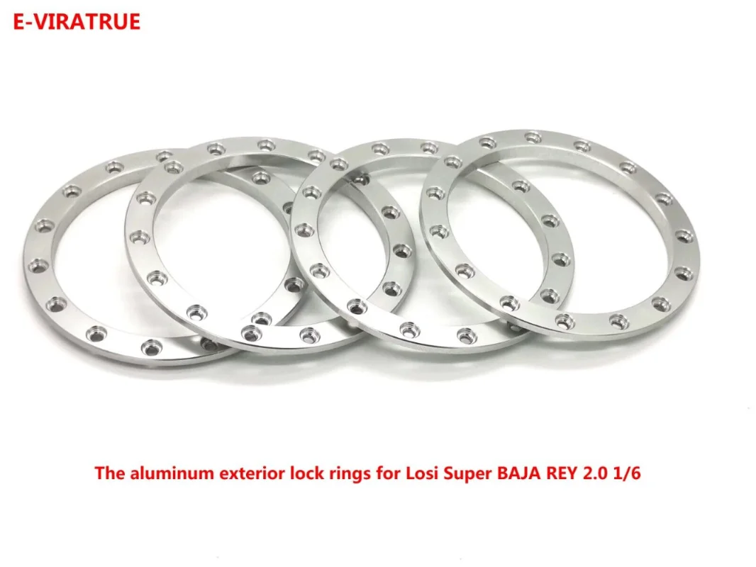 

E-VIRATRUE Losi Super BAJA REY 2.0 1/6 CNC Aluminum Outer Lock Ring（4pcs)