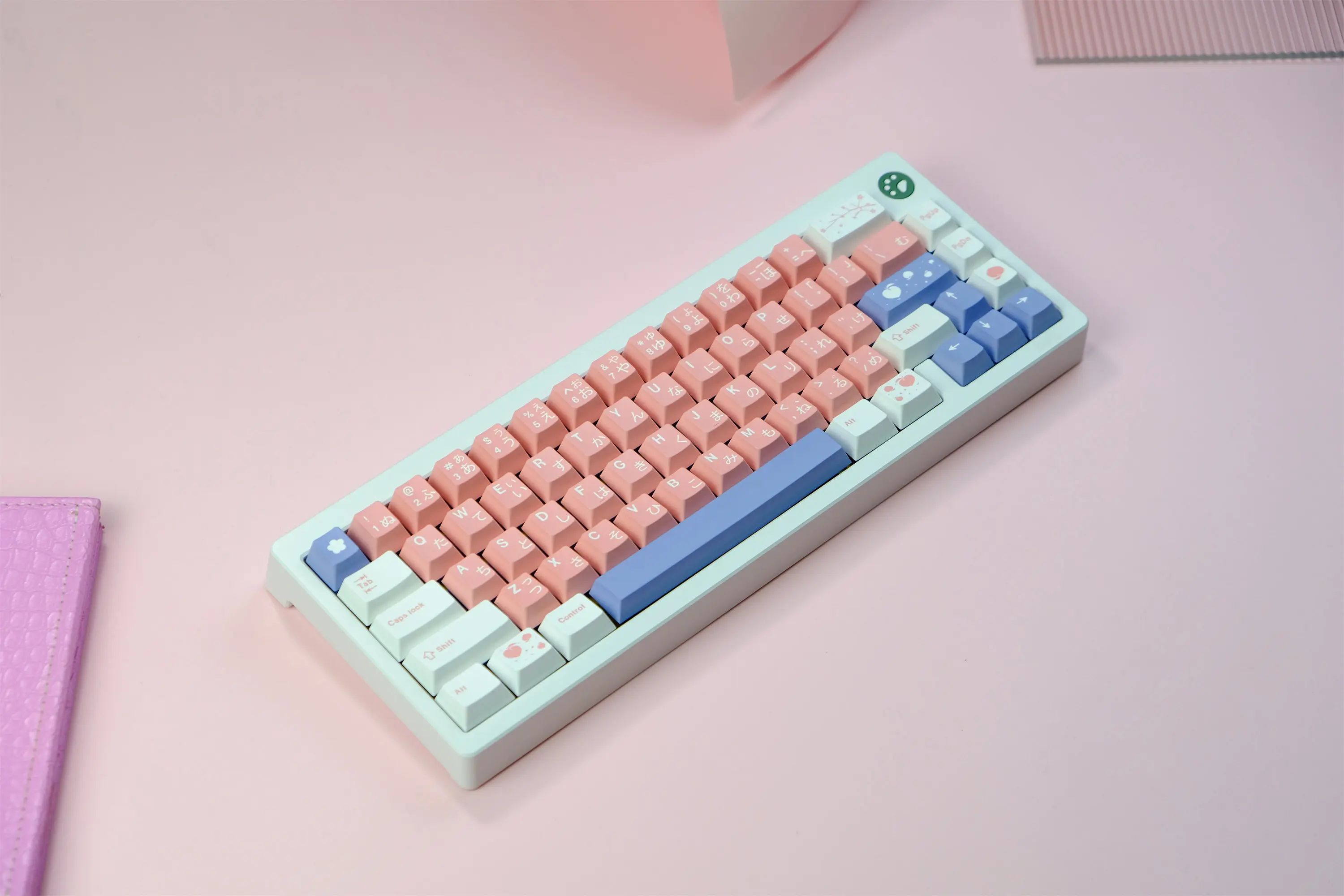 GMK Peach Blossom Keycap, 129 teclas, PBT Keycaps, perfil cereja, DYE-SUB, teclado mecânico personalizado