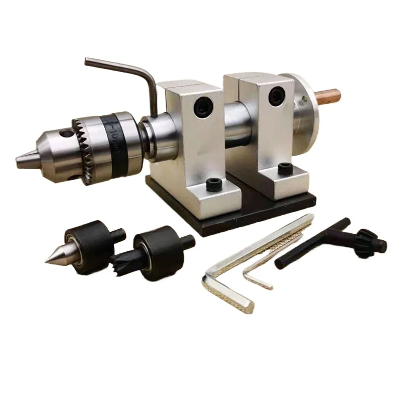 

DIY retractable woodworking lathe thimble lathe drilling tail seat, homemade bead lathe accessories rotary top tip