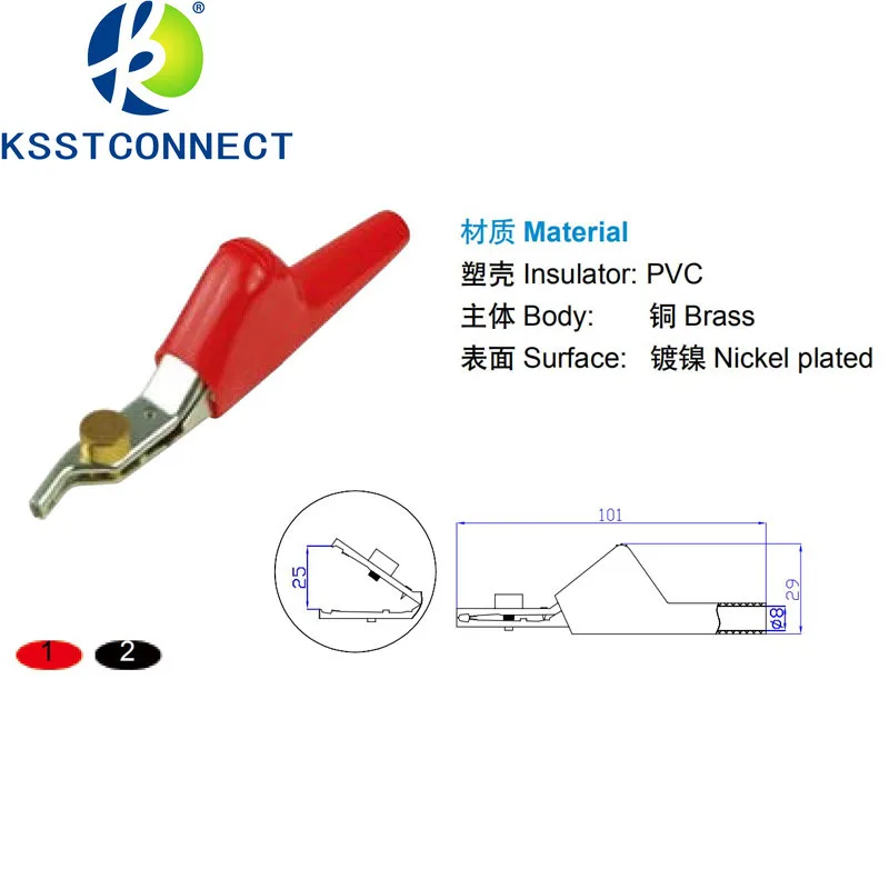 CC330 Auto Repair Test Alligator Clip With Piercing Needle Teeth Alligator Clamp Crocodile