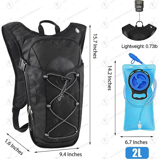 Outdoor Bicycle Backpack & Waist Pack with Bladder, Polyester Storage for Running, Unisex  Backpack