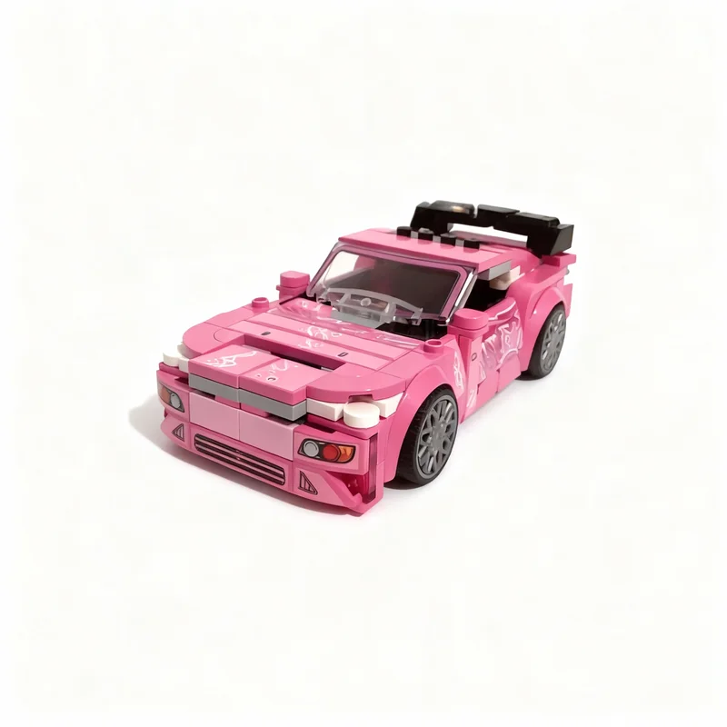 211 peças MOC Jp Cars Tipo R Inspirado em City Champions, Blocos de Montar de Arquitetura, Ideia de Presente de Natal, Brinquedos Educativos para Crianças