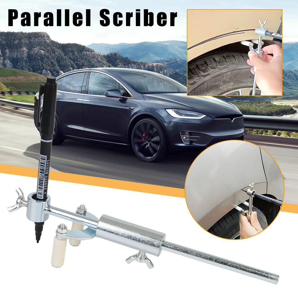 Automotive Sheet Metal Repair Tool Portable and Durable Car Wheel Eyebrow Parallel Scriber Paint Marking Tool 0-20cm Adjustable