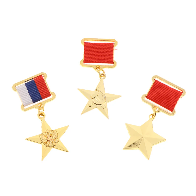 

1 шт., значок России, СССР, булавки для лацканов, металлический значок, медаль, сувенирная коллекция, трудовая звезда