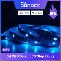 SONOFF L3 5M RGB Smart LED Light Strip Dimmable Flexible Strip Lights APP Remote Control via eWeLink Alexa Google Home