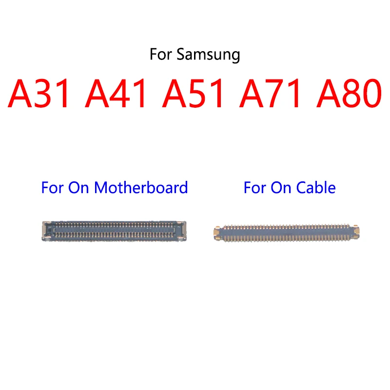 2 шт./лот для Samsung Galaxy A31 A315F A41 A51 A515F A71 A80 ЖК-дисплей, разъем FPC, порт на материнской плате/гибкий кабель