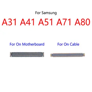 Bilashmart 2/Lot Samsung Galaxy A31 A315F A41 A51 A515F A71 A80 LCD Display Screen FPC Connector Port On Mainboard / Flex Cable