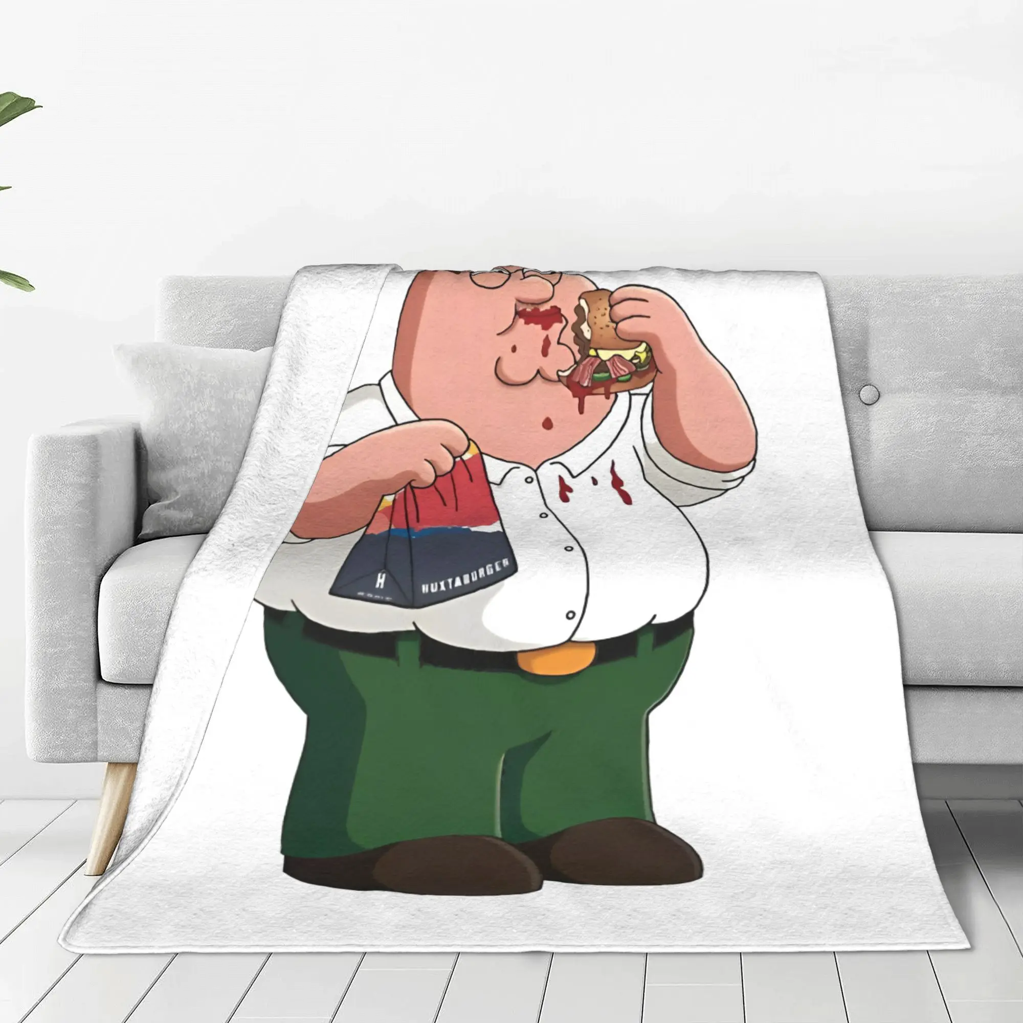 Families Guys Peter Griffin Blankets Funny Tv Flannel Awesome Breathable Throw Blanket for Bedspread Decoration Couch