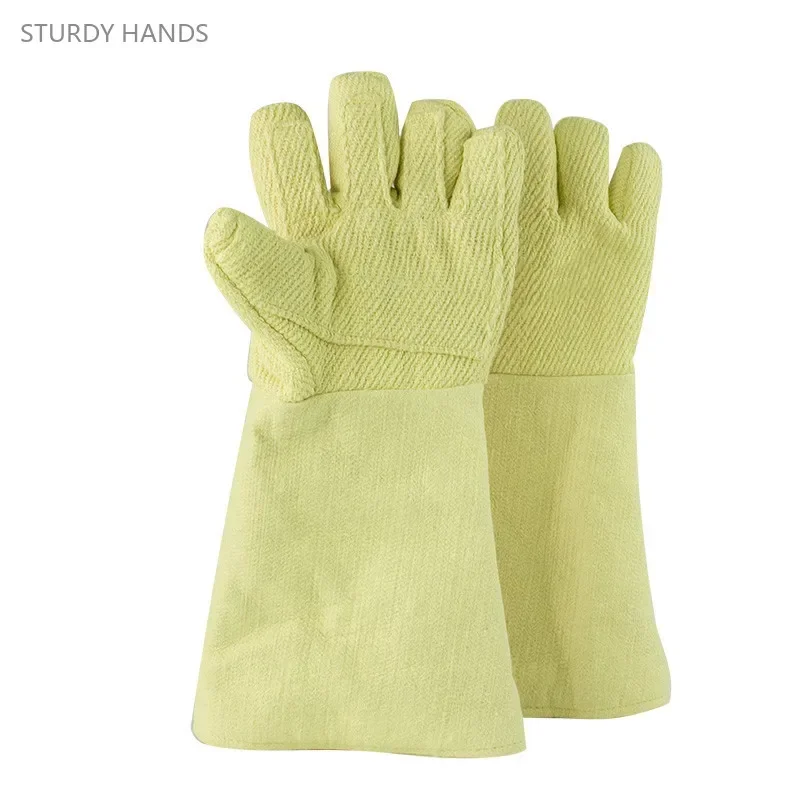 1pair High Temperature Gloves 1000 °industrial Oven Gloves Fireproof, Thickened Thermal Insulation Protective Work