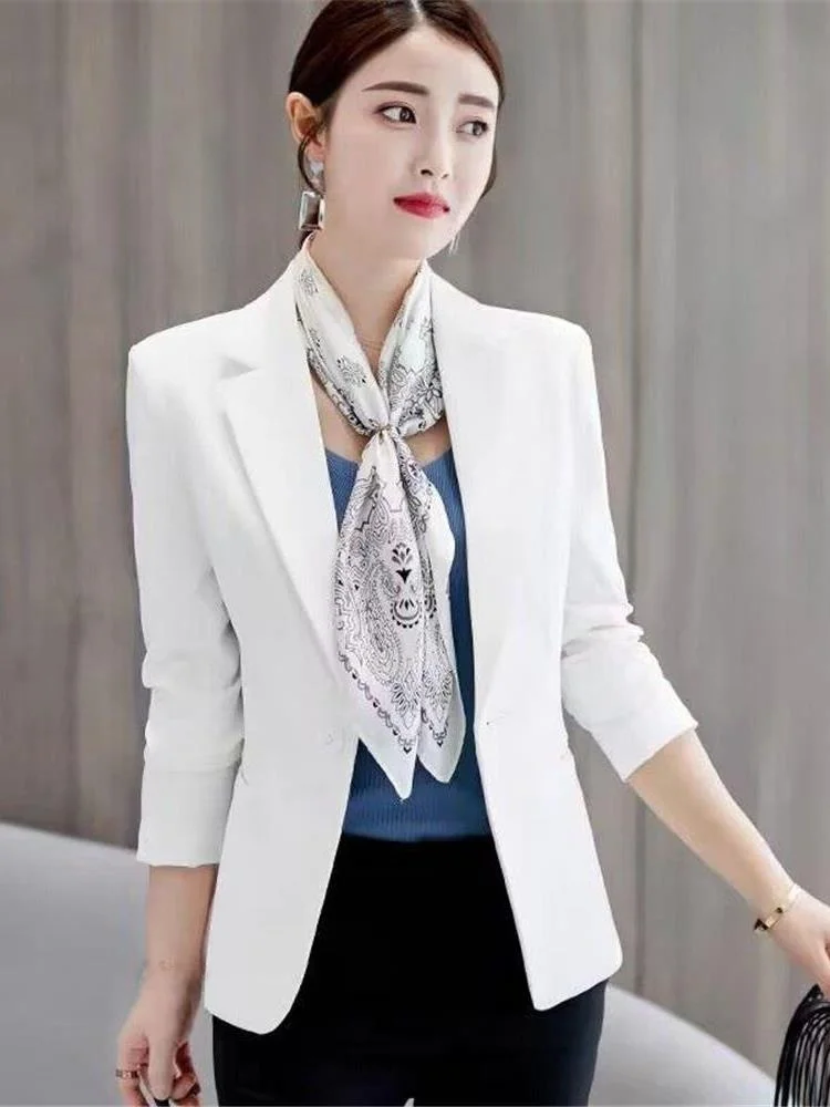 

Ele ort Svel Women's Suit Profional Korean Sle Faionable Versatile Long Sve Cleanfit Office Wear