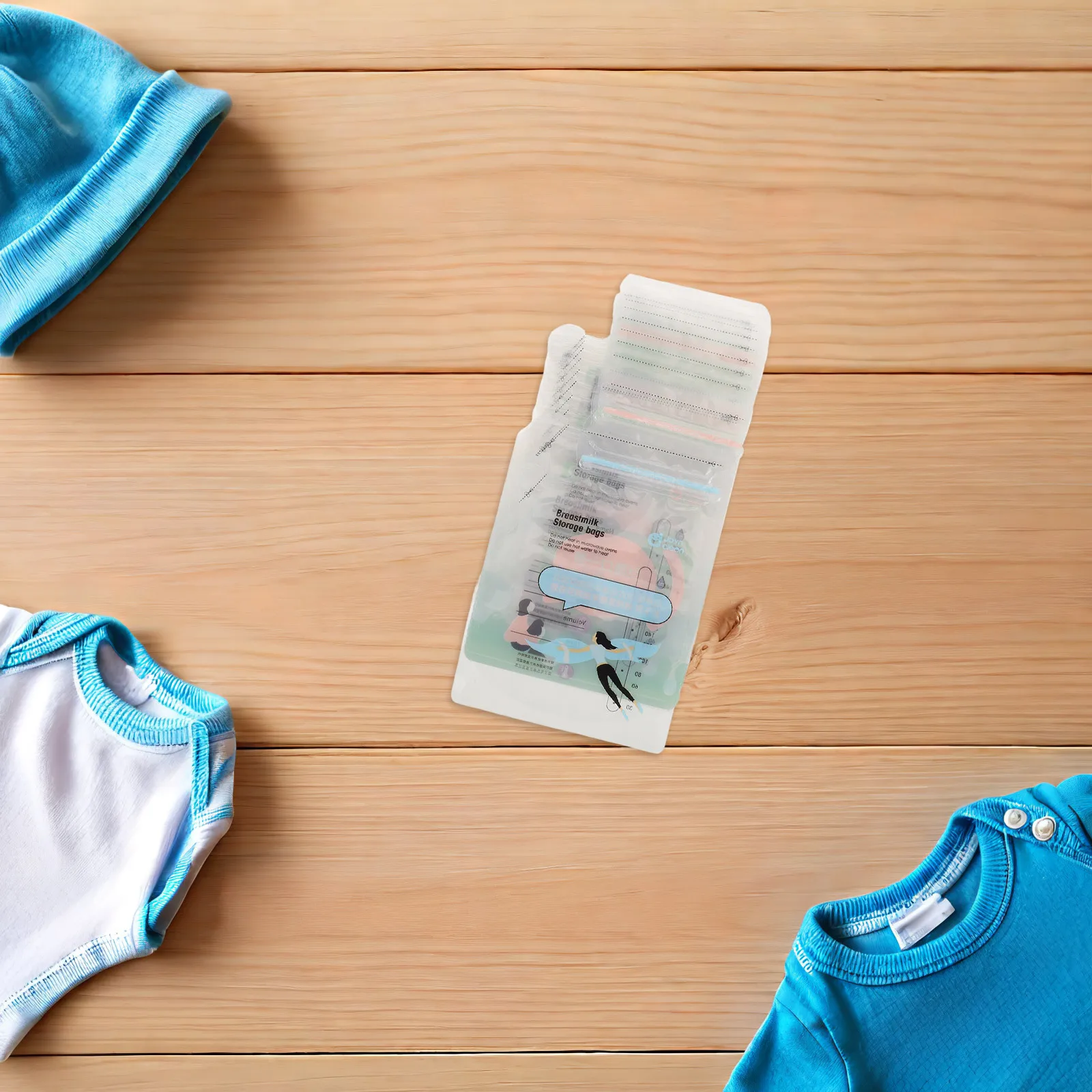 

120pcs Breastmilk Storage Bags 200Ml Self Standing Leak Proof Temperature Sensing Freezer Pouch With Pour Spout Disposable Milk