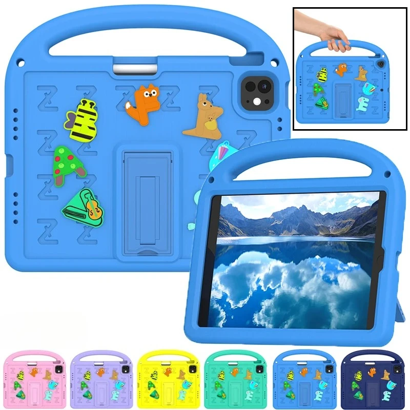 

Kids EVA Shockproof Stand Tablet Case for IPad Air 7 6 5 A16 11 10.2 10.9 Mini 7 6 Pro 9.7 10 9 8 10th Generation Cover