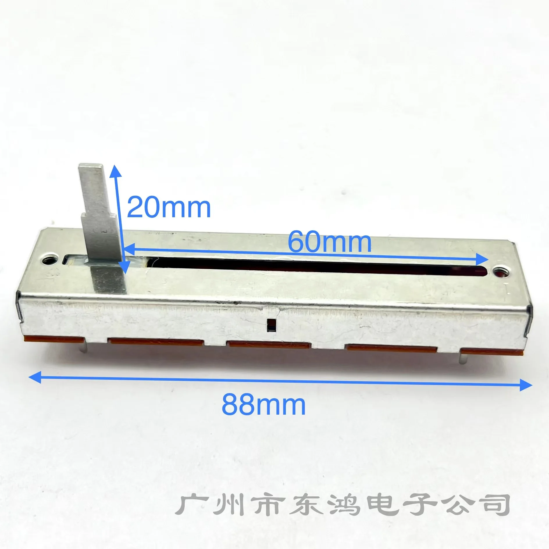 1 pcs taiwan Duplex 8.8 cm Straight Slide Potentiometer B1K with Center Positioning  Tuning Shaft Length 20MM