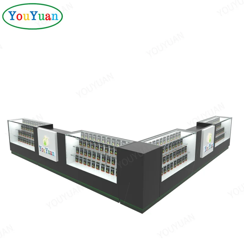 (Customized) 2025 Hot selling display rack smoke shop retail display with LED light