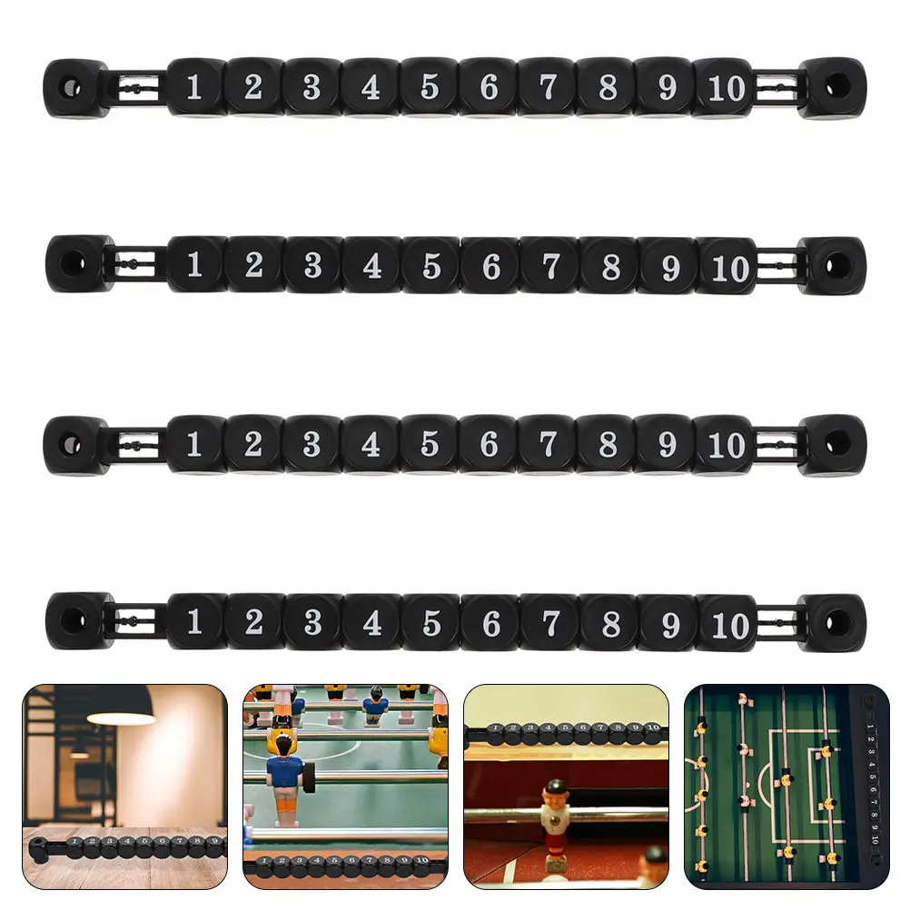 

4Pcs Square Scorekeeper Bar High Quality Scoring Device for Soccer Table Games Portable Replace Old Markers Work Most Tables